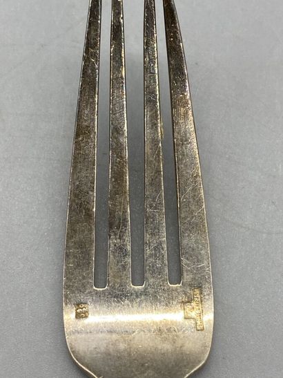 Cailar Bayard, twelve silver plated cutlery...
