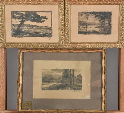 Charles CURTELIN (1859-1912).
In lot:
-Landscape...