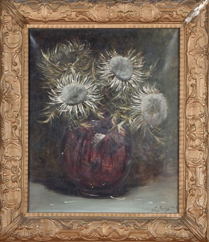 Charles Frédéric JUNG (1865-1936).
Thistles,...