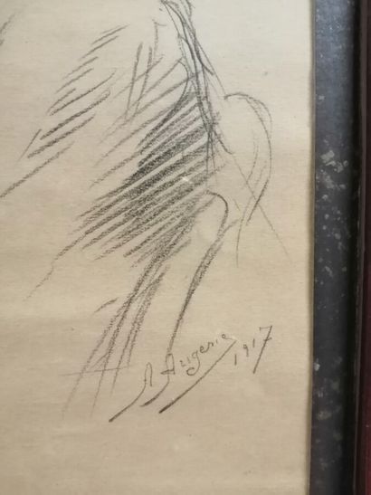 A. Augerie (XXth century).
Pipe smoker, 1917.
Graphite...