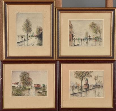 Edouard FEBVRE (1885-1967).
In lot :
-Sidewalk...