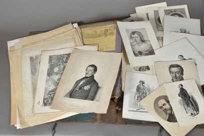 Set including various engravings and prints...