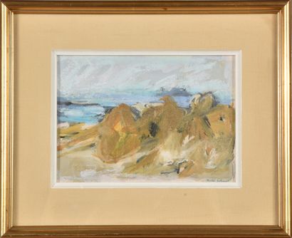 Thérèse JEANNEAU ( XXth century).
Seaside.
Gouache...