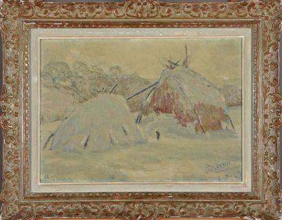 Jean DREVON (1899-1978).
Haystacks under...