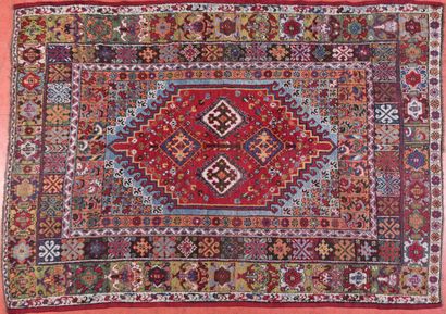 TAPIS MAROC chaine trame et velours laine...