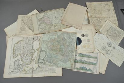 Set of various geographical maps including...