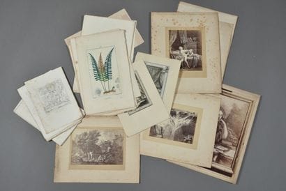 Miscellaneous set including prints of decorative...