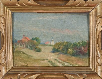 Charles Roussel (1861-1936).
The lighthouse.
Oil...