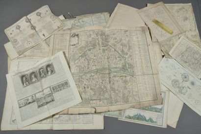Set of various geographical maps including...