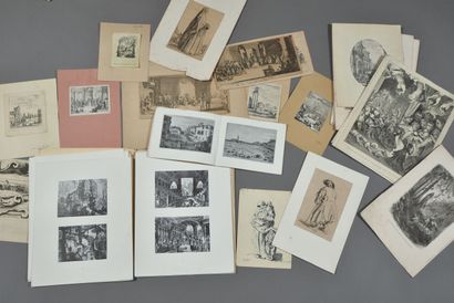 Set of engravings and prints after Jacques...
