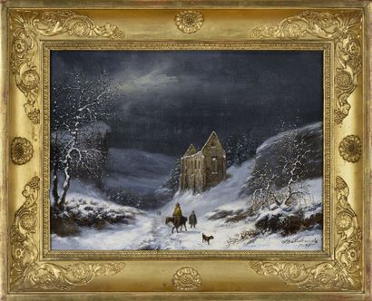 Louis Claude MALBRANCHE (1790 - 1838).
Promeneurs...