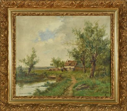 C. LION (XIXème siècle).
En pendant :
-Femme...