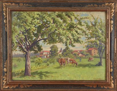 Raoul SALVAIN (1875-1959).
Les vaches sous...