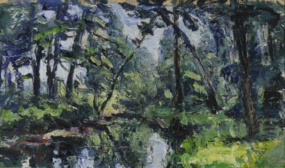 Pierre CALES (1870-1961).
Sous-bois, 1929.
Huile...