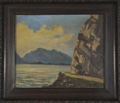 Francis CARIFFA (1890-1975).
Rocher, Lac...