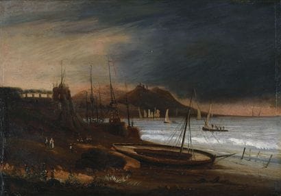 Antoine GUINDRAND (1801-1843).
Bord de mer...