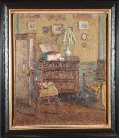 Louis CHARRAT (1903-1971).
Intérieur.
Huile...