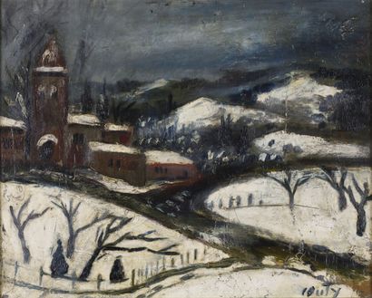 Jean COUTY (1907-1991).
Paysage des Monts...