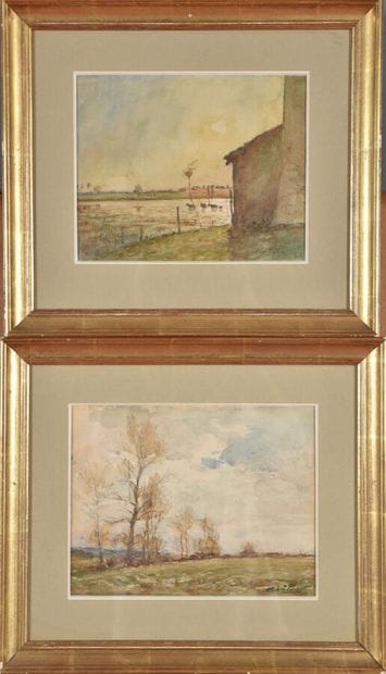 Henri PROST (1891-1959).
En pendant :
-Paysage...