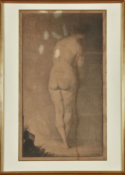 Charles LÉANDRE (1862-1934).
Le contemplateur,...