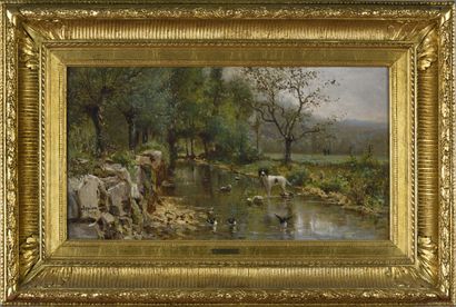 Adolphe APPIAN (1818-1898).
Chien levant...