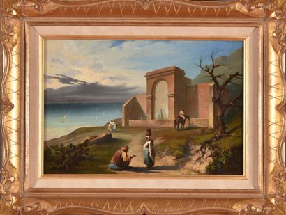 C. BUSSILLIET (XIXème siècle).
Scène devant...