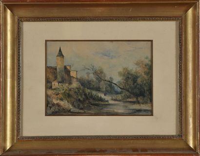 Louis-Hector ALLEMAND (1809-1886).
Au pied...