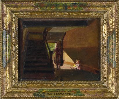André DEVAMBEZ (1867-1944).
La servante.
Huile...
