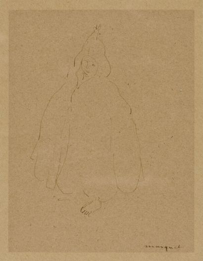 Albert MARQUET (1875-1947).
Jeune berbère.
Encre...