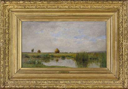 Pierre Emmanuel DAMOYE (1847 - 1916).
Paysage...