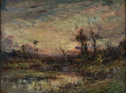 Émile NOIROT (1853-1924).
Une soirée d'automne...