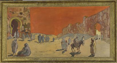 Pierre JAILLET (1893-1957).
Au Maroc devant...