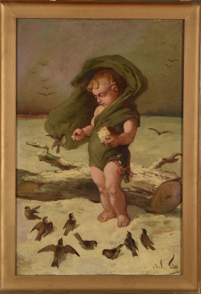André GILL (1840-1885)
Les quatre saisons.
Huile...