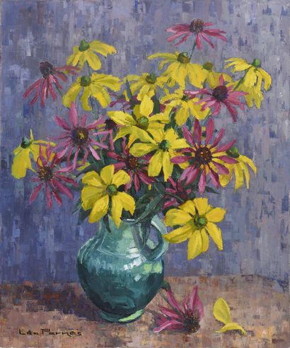 Léo PERNES (1912-1980).
Bouquet de fleurs...