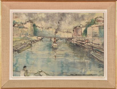 Marcel CHARBONNEL (1901-1981).
La Saône à...