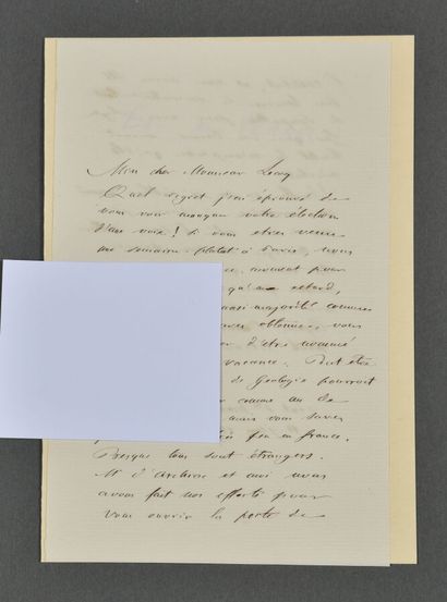Édouard de VERNEUIL (1805-1873), paléontologue.
Lettre...