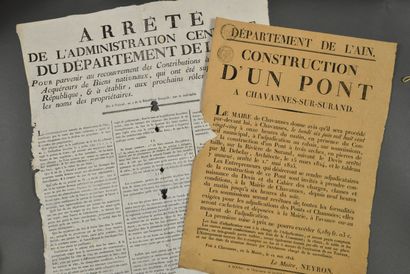 AIN. 2 affiches. Petits défauts.
« Construction...