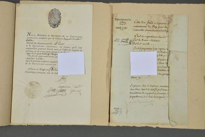 EURE. 2 pièces révolutionnaires.
- Pièce...