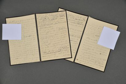 CALVADOS. Brouillon de lettre d'un sculpteur...