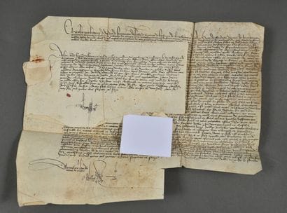 SAÔNE-ET-LOIRE. Parchemin, 34 x 42 cm. Gand,...