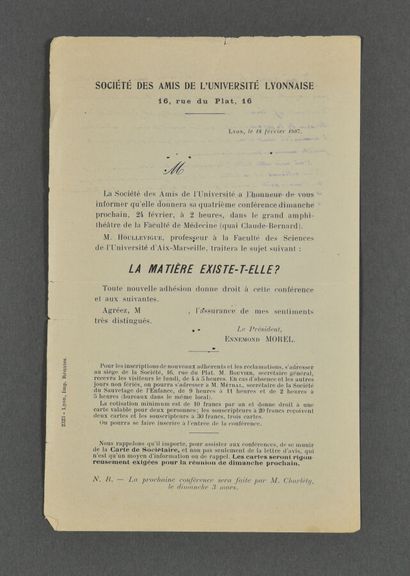 [Charles DARWIN]. Alexis GIRAUD-TEULON.
Note...