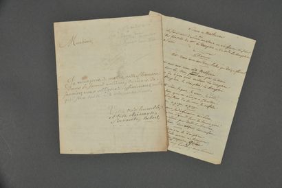 [MARIE-ANTOINETTE]. 2 pièces manuscrites...