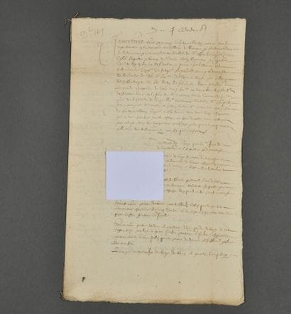 SEINE-ET-MARNE. Manuscrit de 5 pp. grand...