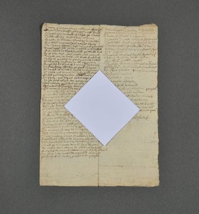 POÈME DU XVIIE SIÈCLE. Manuscrit du premier...