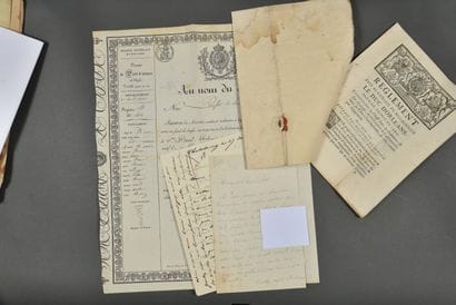 CHASSE & ARMES. 25 Documents, XVIIIe-XXe.
-...