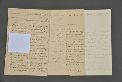 ALGÉRIE. 4 lettres. Alger, 1865-1895. En-têtes...