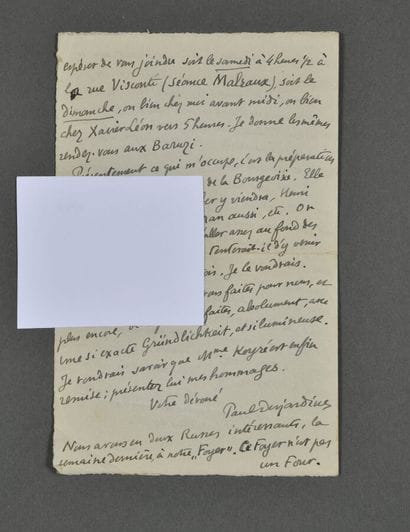 Paul DESJARDIN (1859-1940), professeur, normalien,...