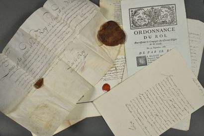 MILITARIA. 7 documents concernant la carrière...