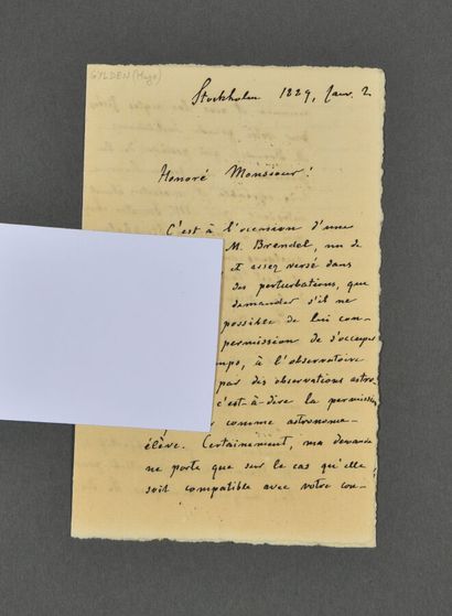 Hugo GYLDÉN (Helsinki 1841 - Stockholm 1896),...