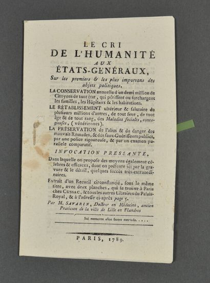 CURIOSITÉ. Le Cri de l'humanité aux Etats-généraux...